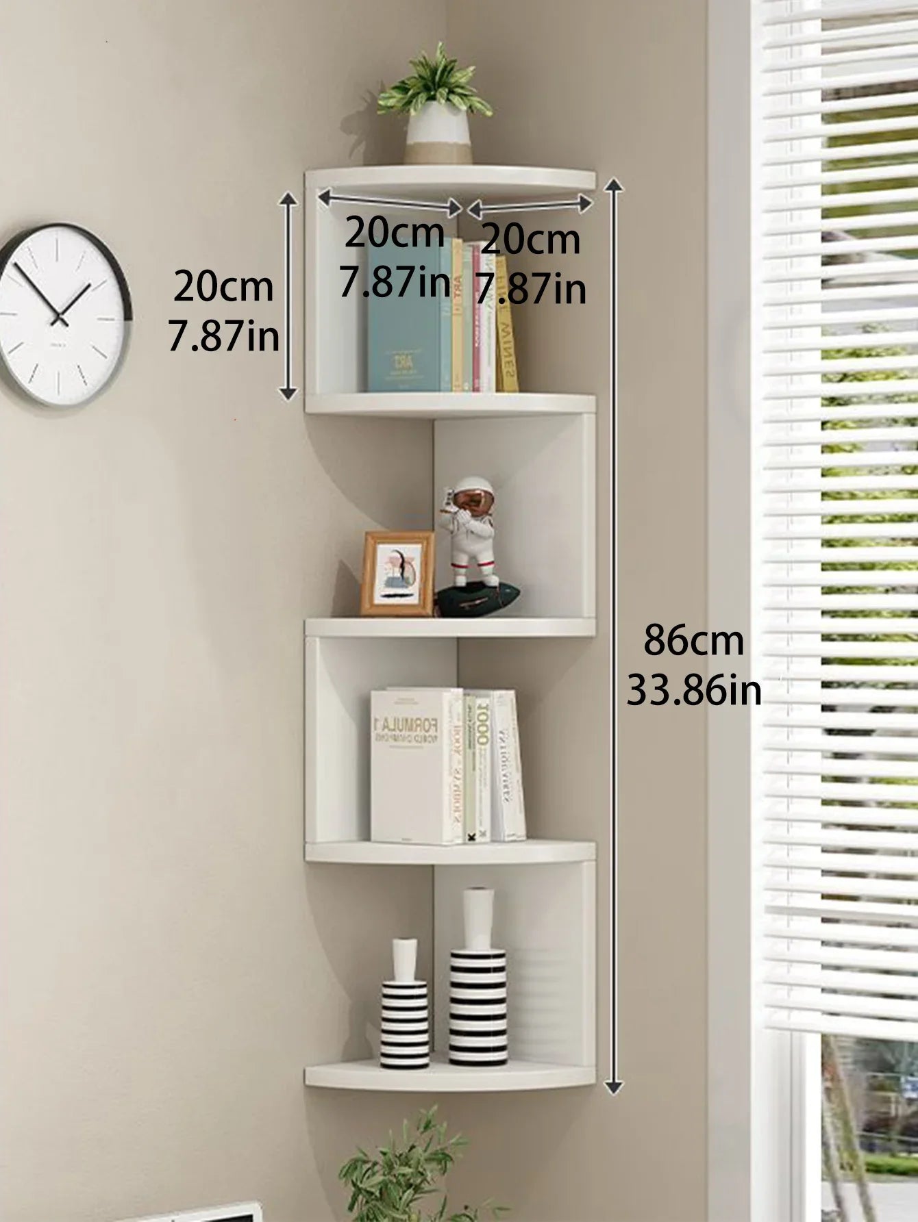 Étagère d'angle Murale